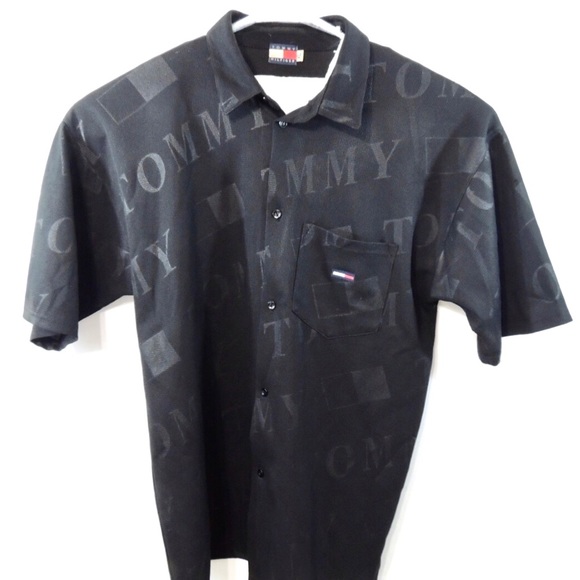 Tommy Hilfiger Men’s Casual Shirt Black Size XL - Picture 2 of 7